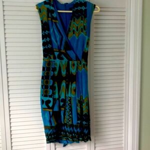 Patterned dress by Ellen Tracy